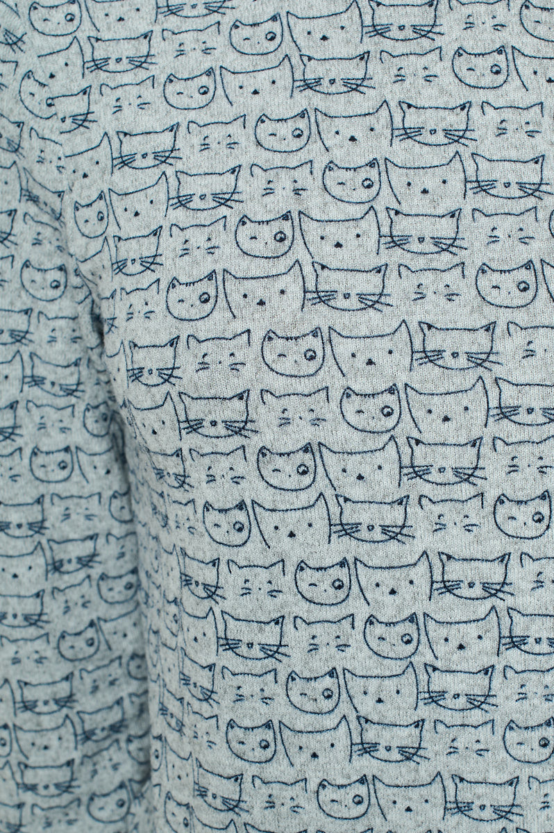 CAT FACE PRINT PULL OVER