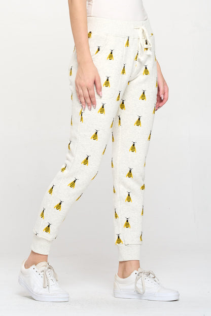 All Over Bee Print Sweatpant