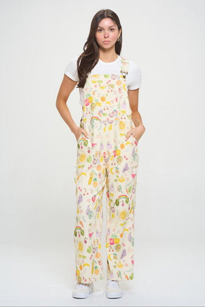CHERRIES AND BARRIES PRINT OVERALL