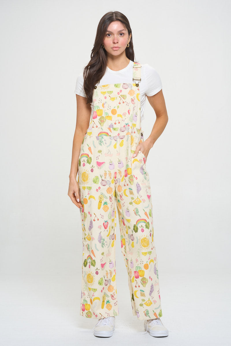 CHERRIES AND BARRIES PRINT OVERALL