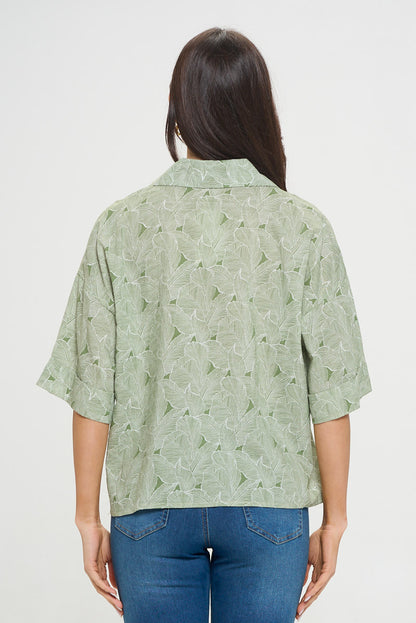 LEAVES PRINT ALL OVER SHIRTS