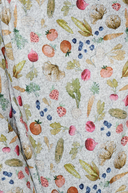 VEGETABLE PRINT TUNIC PULLOVER