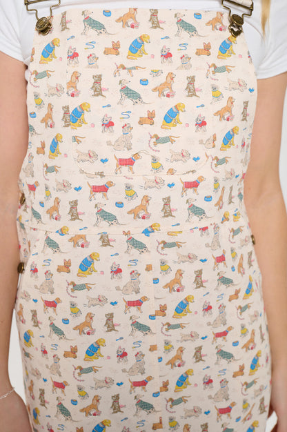 DOGS ON VACATION PRINT DRESS