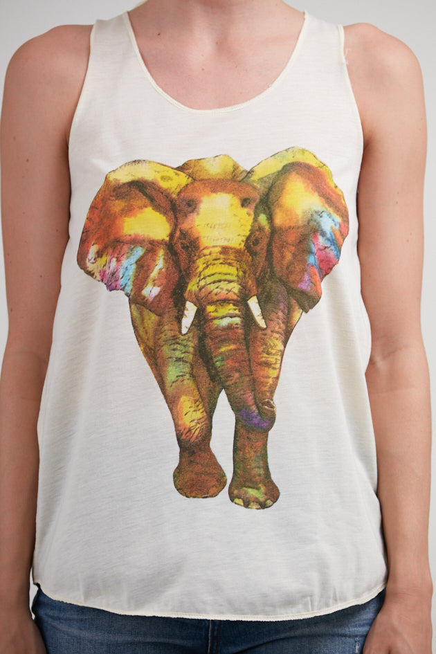 Butterfly Ears Elephant Tank Top White – SM Wardrobe