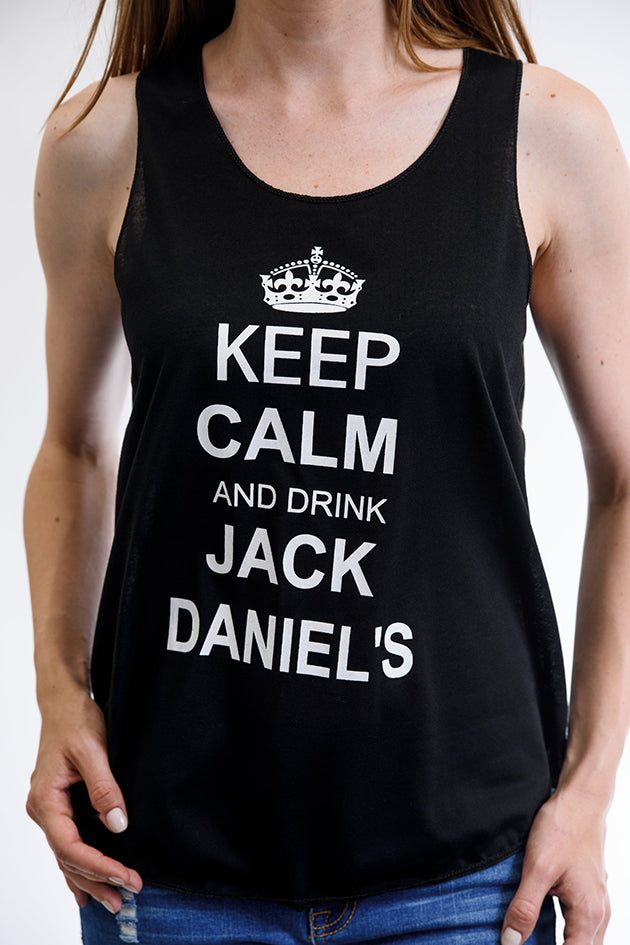 Keep Calm & Drink Jack Daniels Tank Top Black