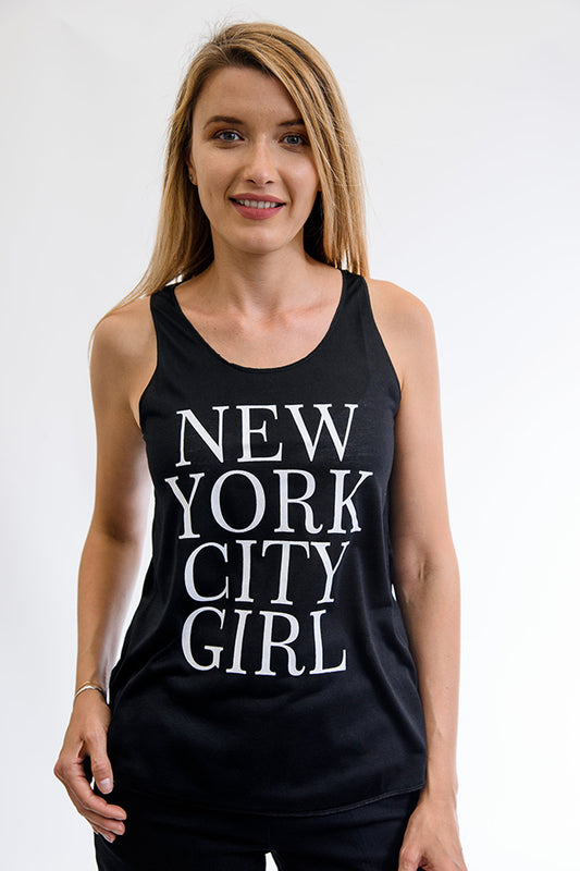 New York City Girl Tank Top Black