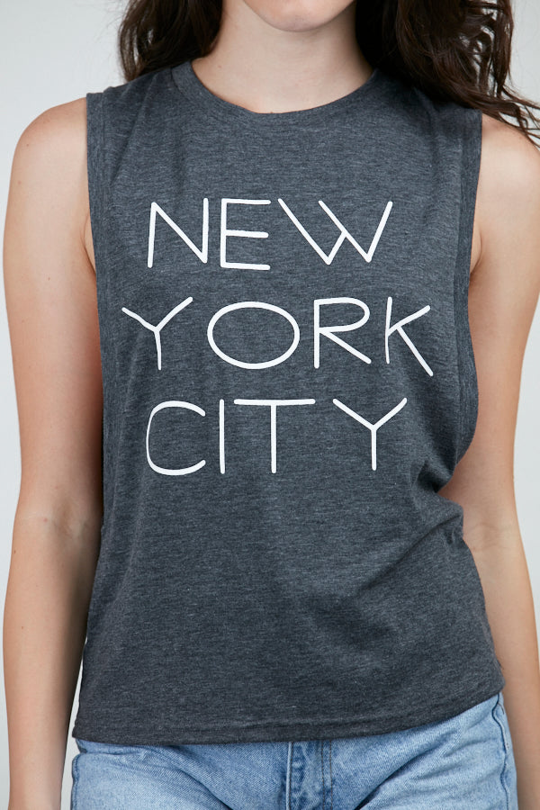 New York City Crop Top Grey