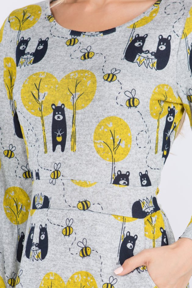 HONEY/BEE WINTER TUNIC DRESS