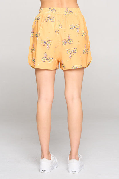 BIKE/FLORAL SHORTS WITH POCKETS