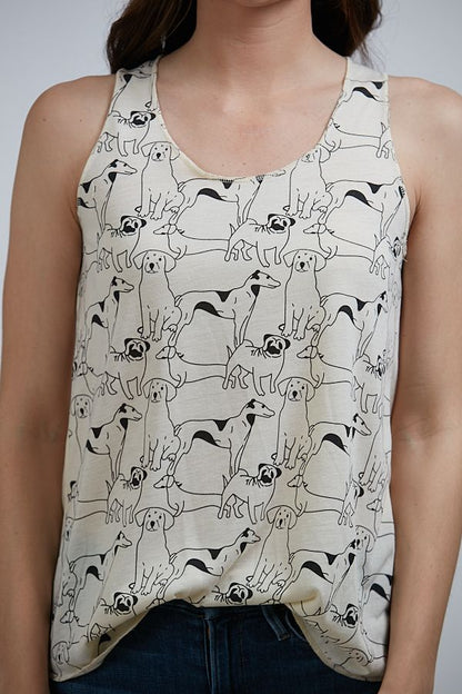 All over Dog Tank Top