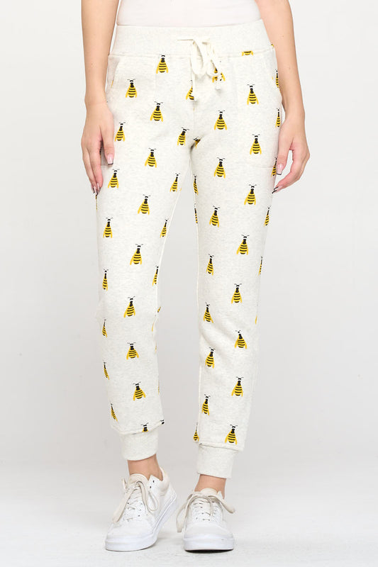 All Over Bee Print Sweatpant