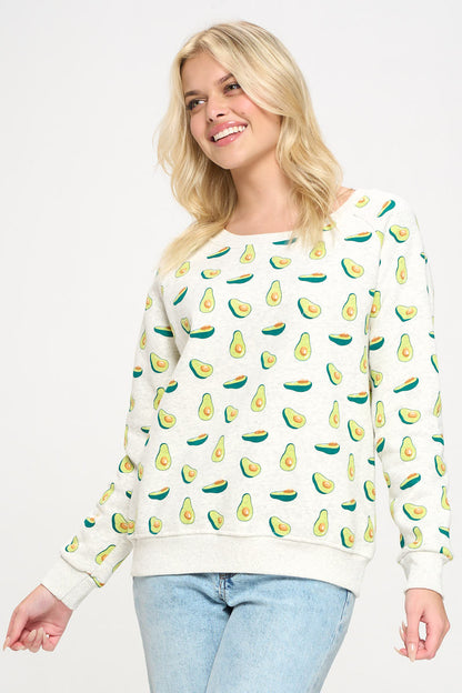 Avocado All Over Print Sweatshirt