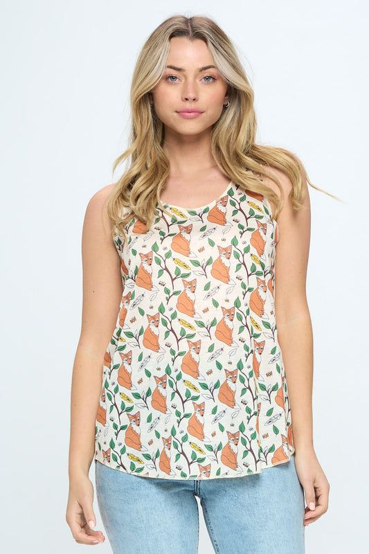 FOX FLORAL ALL OVER CLASSIC TANK TOP