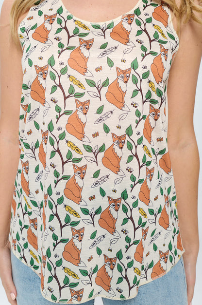 FOX FLORAL ALL OVER CLASSIC TANK TOP
