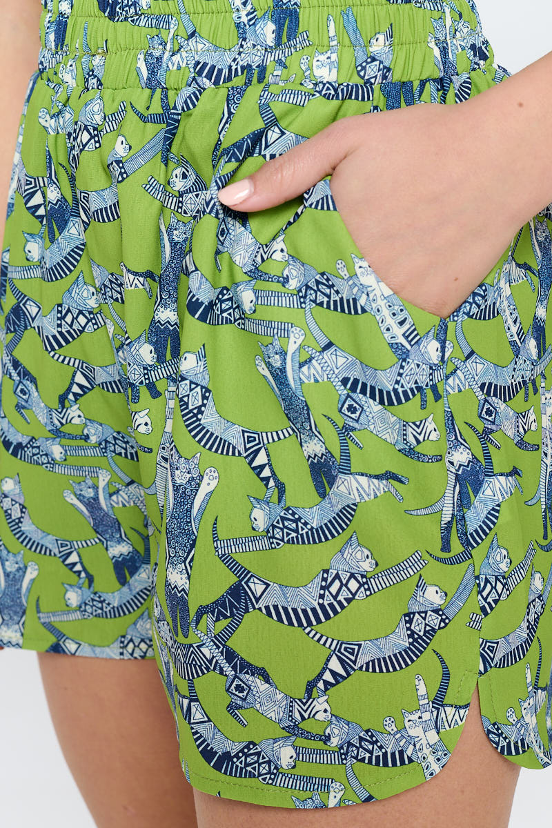 FLYING CAT ALL OVER PRINT SHORTS