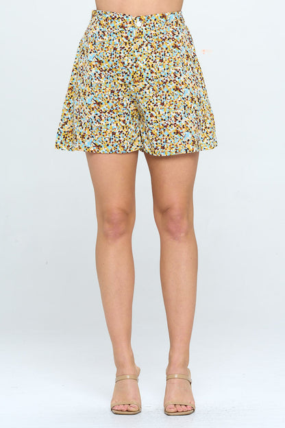 CONFETTI ALL OVER PRINT SHORTS WITH POCKETS