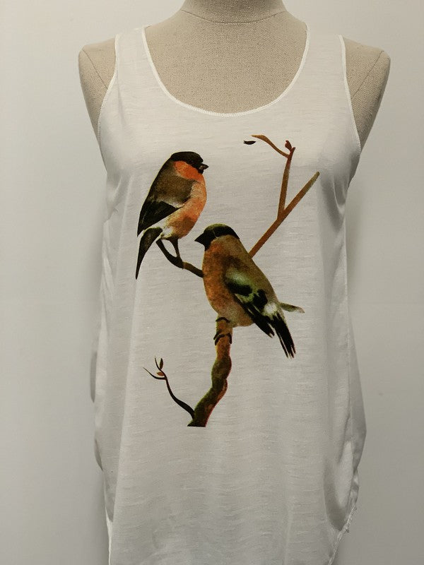 TWO BIRDS ON BRANCH TANK TOP