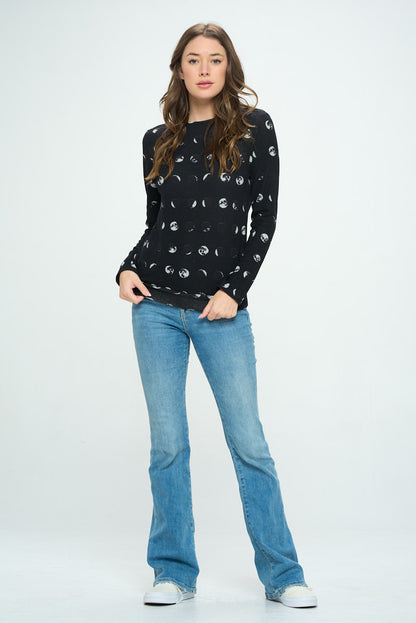 MOON PHASE PULLOVER BLACK