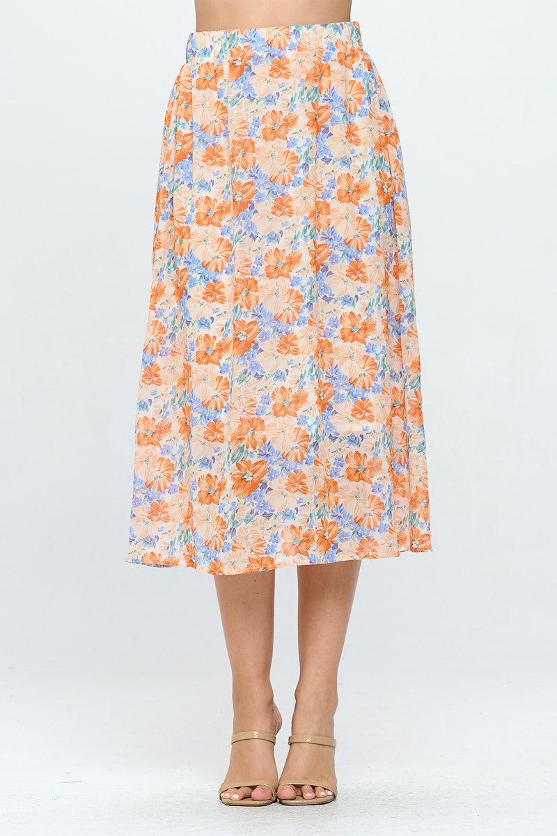 Floral prints Skirt with pockets
