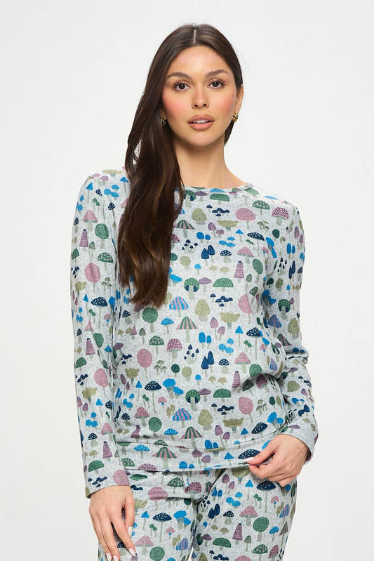 SM Wardrobe Womens Sweatshirt Sz S Gray Pink Owl Print Pullover New 